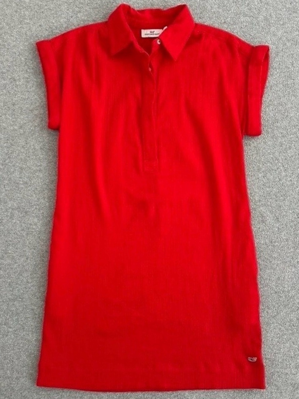 Vineyard Vines Margo Shirt Dress- Racing Red